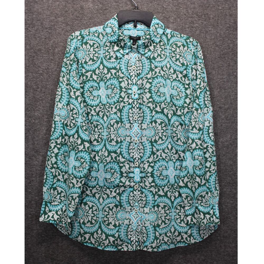 Talbots Top Size X Button Down Lightweight Cotton… - image 1